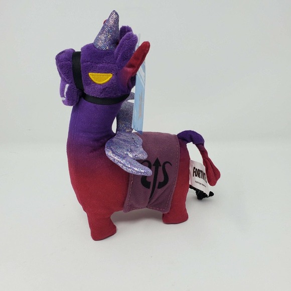 Fortnite Dark Llamacorn 9" Pegasus Unicorn Purple Stuffies Soft Toy Softie NWT - Picture 2 of 6